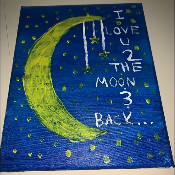 Wall Art I Love You To The Moon Back Painting Poshmark